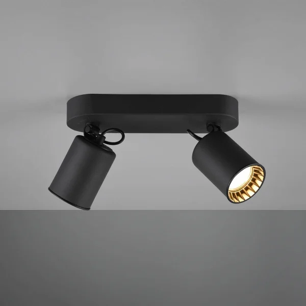 SPOT 2 LUMIÈRES MÉTAL NOIR GU10 WERNER