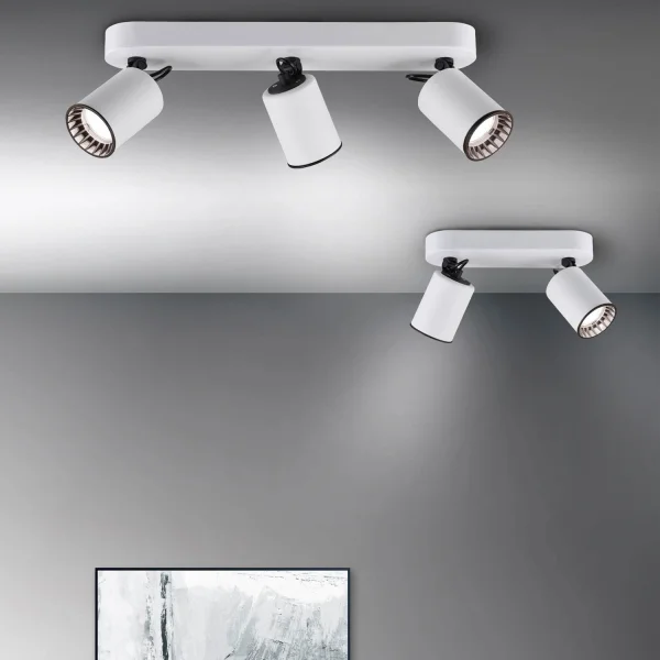 SPOT 2 LUMIÈRES MÉTAL BLANC GU10 WERNER SPOT 2 LUMIÈRES MÉTAL BLANC GU10 WERNER