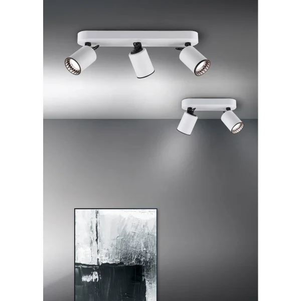 SPOT 2 LUMIÈRES MÉTAL BLANC GU10 WERNER SPOT 2 LUMIÈRES MÉTAL BLANC GU10 WERNER