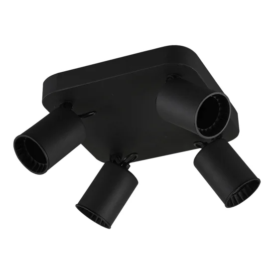 SPOT 4 LUMIÈRES MÉTAL NOIR GU10 WERNER 2
