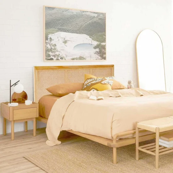 TÊTE DE LIT EN ROTIN NATUREL-BOIS 160 X 2,5 X 70 CM HONOKAA