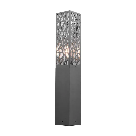 POTELET D'EXTÉRIEUR ACIER ANTHRACITE E27 IP44 60 CM JACARANDA 2