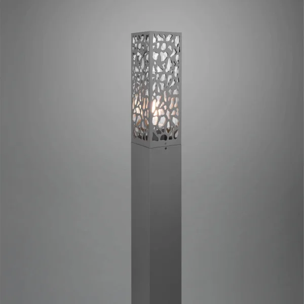 POTELET D'EXTÉRIEUR ACIER ANTHRACITE E27 IP44 100 CM JACARANDA