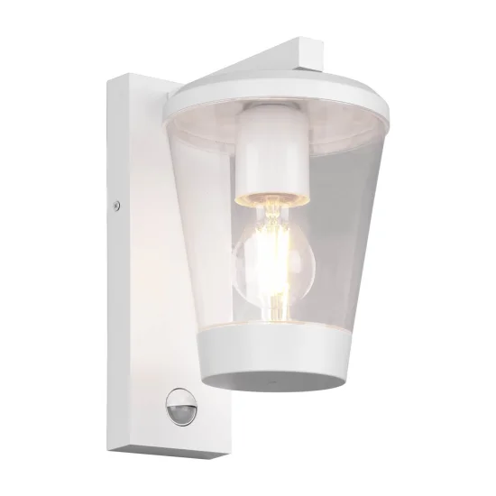 APPLIQUE D'EXTÉRIEUR BLANCHE E27 IP44 AVEC SENSEUR LOTUS