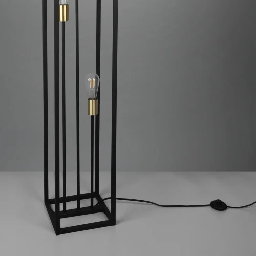 LAMPADAIRE 3 LUMIÈRES MÉTAL NOIR E27 GALDUR