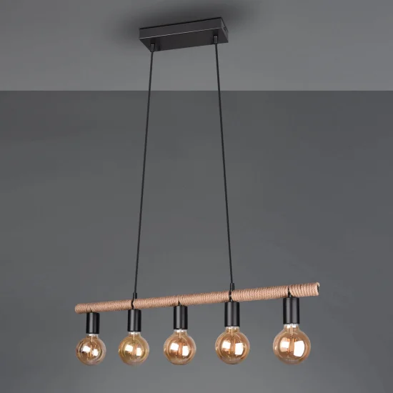 SUSPENSION 5 LUMIÈRES DEWA 2