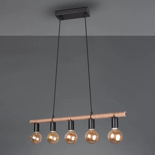 SUSPENSION 5 LUMIÈRES DEWA