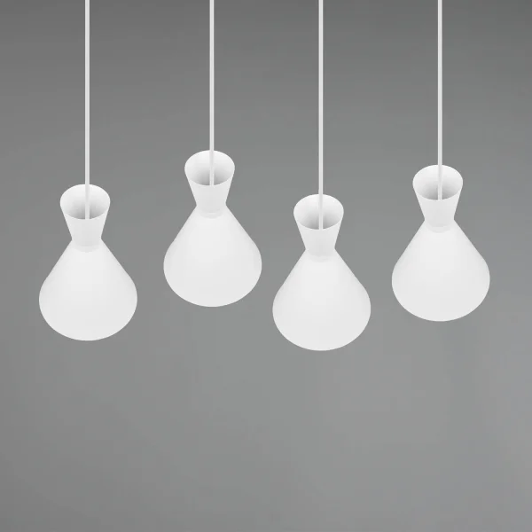 SUSPENSION 4 LUMIÈRES CINTIA METAL BLANC E27