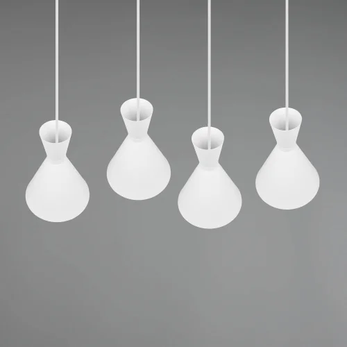 SUSPENSION 4 LUMIÈRES CINTIA METAL BLANC E27