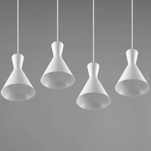 SUSPENSION 4 LUMIÈRES CINTIA METAL BLANC E27