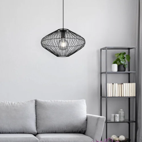 SUSPENSION MÉTAL NOIR E27 LILJA