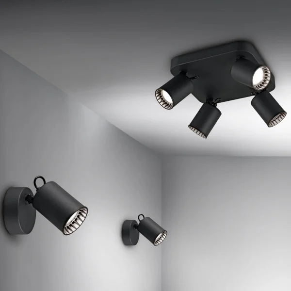 SPOT 4 LUMIÈRES MÉTAL NOIR GU10 WERNER SPOT 4 LUMIÈRES MÉTAL NOIR GU10 WERNER