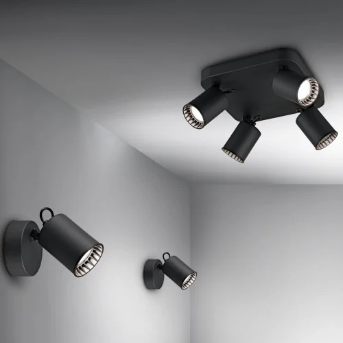 SPOT 4 LUMIÈRES MÉTAL NOIR GU10 WERNER SPOT 4 LUMIÈRES MÉTAL NOIR GU10 WERNER