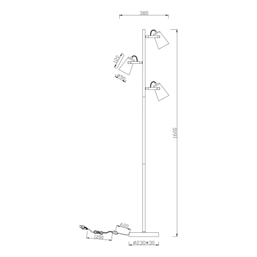 LAMPADAIRE 3 LUMIÈRES MÉTAL NOIR E14 QUILES LAMPADAIRE 3 LUMIÈRES MÉTAL NOIR E14 QUILES