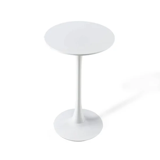 TABLE HAUTE SAN ANTONI Ø60 CM BLANC 2