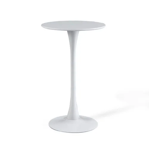 TABLE HAUTE SAN ANTONI Ø60 CM BLANC
