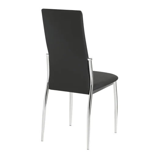 SILLA TAPIZADA LADY PU NEGRA