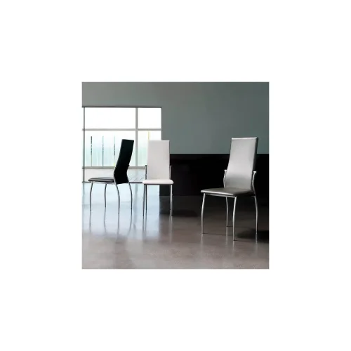 SILLA TAPIZADA LADY PU NEGRA