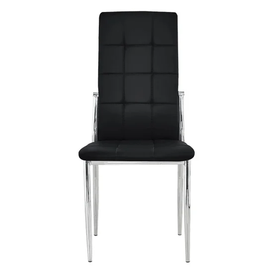 CHAISE TAPISSÉE LADY CAPITONNÉE PU NOIR 2