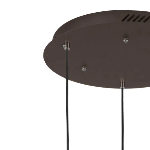 SUSPENSION 3 LUMIÈRES FEBRUARY VERRE CHAMPAGNE BASE CIRCULAIRE