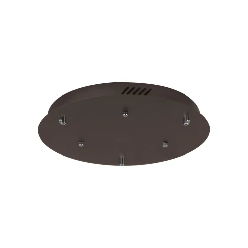 BASE RONDE 3 LUMIÈRES ACIER PEINT MARRON Ø 35CM