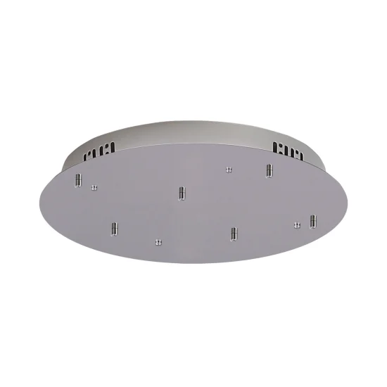 BASE RONDE 6 LUMIÈRES ACIER CHROMÉ Ø 55CM