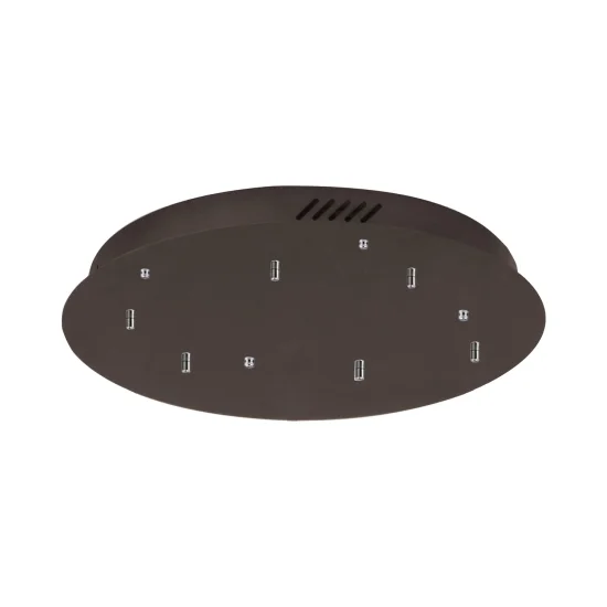 BASE RONDE 6 LUMIÈRES ACIER PEINT MARRON Ø 55CM