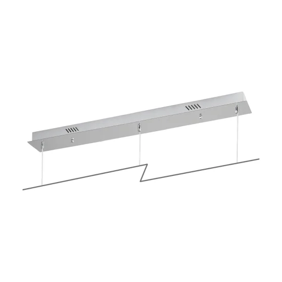 BASE RECTANGULAIRE 3 LUMIÈRES ACIER CHROMÉ