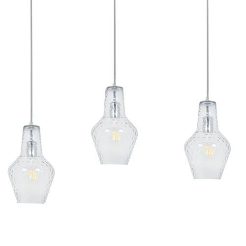 LÁMPARA DE TECHO 3 LUCES BASE RECTANGULAR CROMO MAVERICK