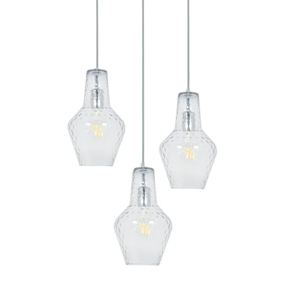 LÁMPARA DE TECHO 3 LUCES Ø 43 CM CROMO MAVERICK