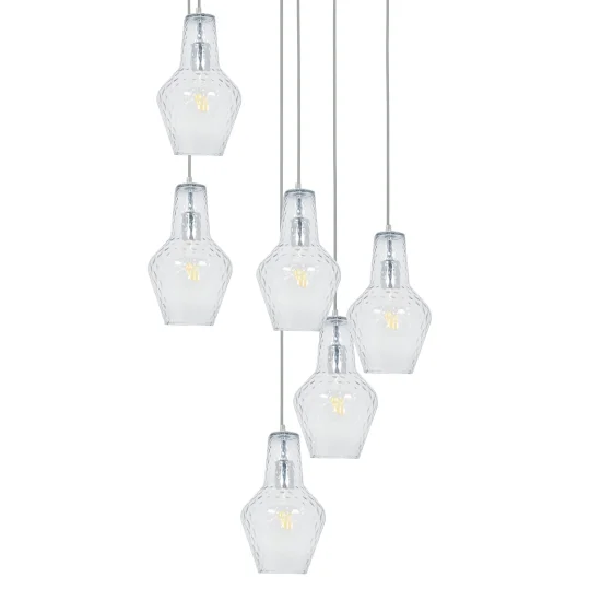 LÁMPARA DE TECHO 6 LUCES Ø 63 CM CROMO MAVERICK 2