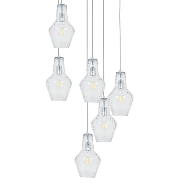 LÁMPARA DE TECHO 6 LUCES Ø 63 CM CROMO MAVERICK LÁMPARA DE TECHO 6 LUCES Ø 63 CM CROMO MAVERICK
