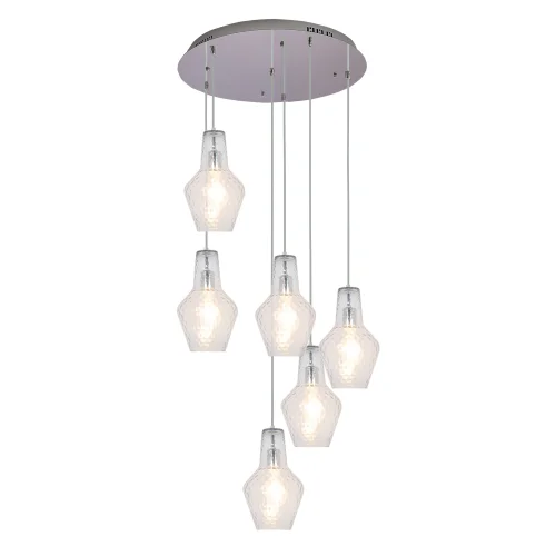 LÁMPARA DE TECHO 6 LUCES Ø 63 CM CROMO MAVERICK LÁMPARA DE TECHO 6 LUCES Ø 63 CM CROMO MAVERICK