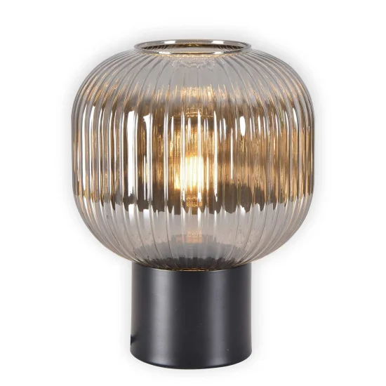 LAMPADAIRE AVEC ABAT-JOUR FUMÉ 160 CM E27 SHELBY