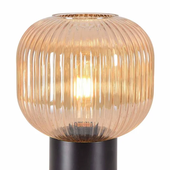 LAMPE DE TABLE À ABAT-JOUR AMBRE Ø20 E27 SHELBY 2