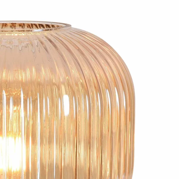 LAMPE DE TABLE À ABAT-JOUR AMBRE Ø20 E27 SHELBY