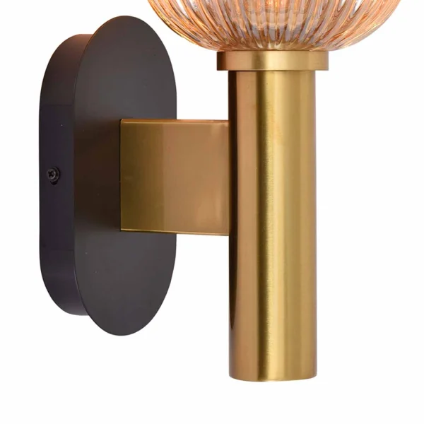 APPLIQUE À ABAT-JOUR AMBRÉ Ø19 E27 SHELBY