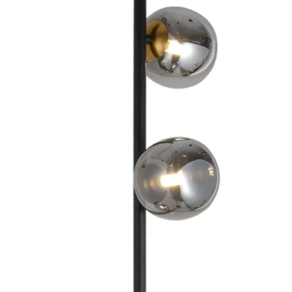 LAMPADAIRE 3 LUMIÈRES FER BRONZE/NOIR NICOLETTA