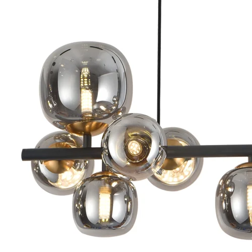 SUSPENSION 8 LUMIÈRES FER BRONZE/NOIR NICOLETTA SUSPENSION 8 LUMIÈRES FER BRONZE/NOIR NICOLETTA