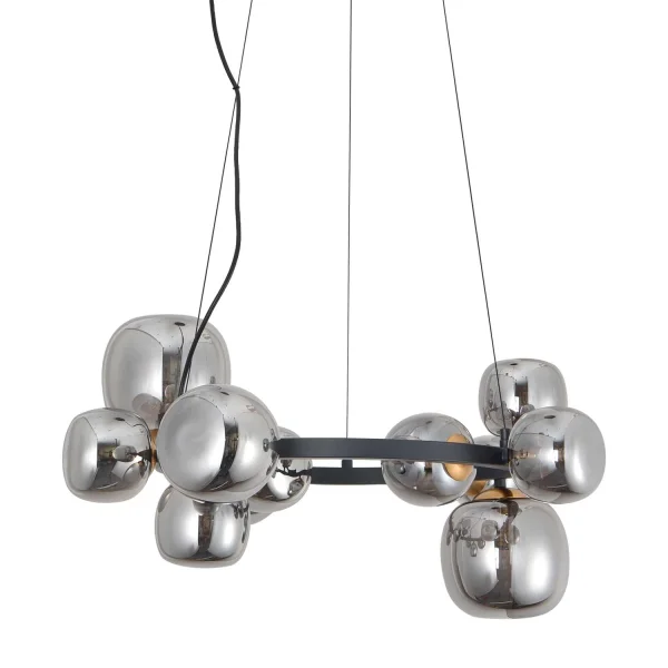 SUSPENSION 11 LUMIÈRES FER BRONZE/NOIR NICOLETTA SUSPENSION 11 LUMIÈRES FER BRONZE/NOIR NICOLETTA