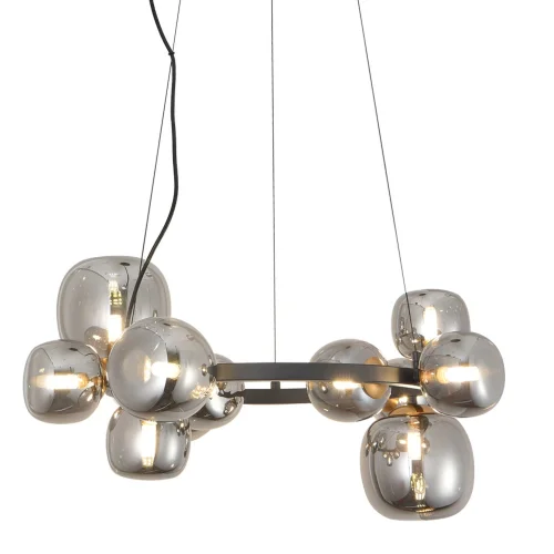 SUSPENSION 11 LUMIÈRES FER BRONZE/NOIR NICOLETTA SUSPENSION 11 LUMIÈRES FER BRONZE/NOIR NICOLETTA