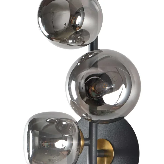 APPLIQUE MURALE 3 LUMIÈRES FER BRONZE/NOIR NICOLETTA 2