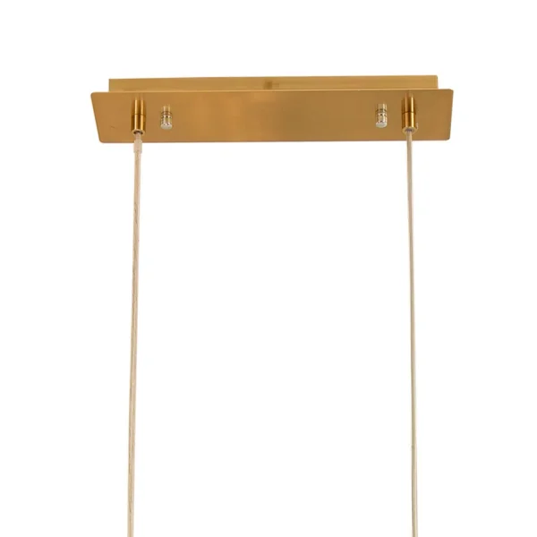 SUSPENSION 8 LUMIÈRES FER DORÉ NICOLETTA