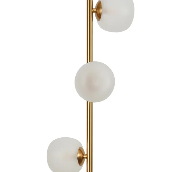 LAMPADAIRE 3 LUMIÈRES FER DORÉ ABAT-JOUR BLANC NICOLETTA LAMPADAIRE 3 LUMIÈRES FER DORÉ ABAT-JOUR BLANC NICOLETTA