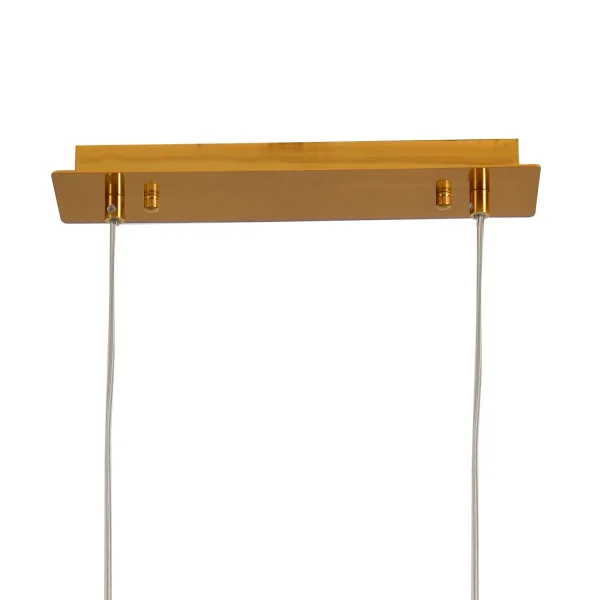 SUSPENSION 4 LUMIÈRES FER DORÉ ABAT-JOUR BLANC NICOLETTA SUSPENSION 4 LUMIÈRES FER DORÉ ABAT-JOUR BLANC NICOLETTA