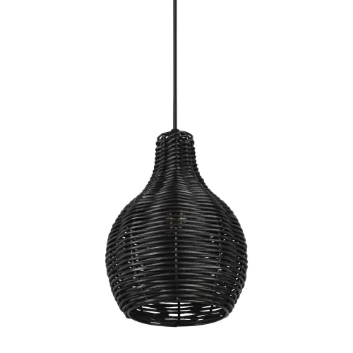 SUSPENSION 1 LUMIÈRE ROTIN NOIR ELOK SUSPENSION 1 LUMIÈRE ROTIN NOIR ELOK