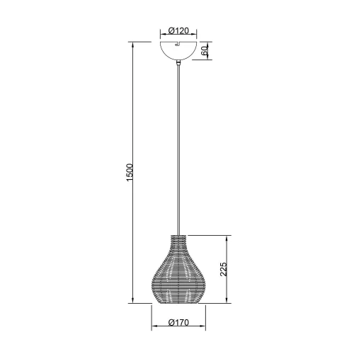 SUSPENSION 1 LUMIÈRE ROTIN NOIR ELOK SUSPENSION 1 LUMIÈRE ROTIN NOIR ELOK