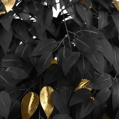 PLAFONNIER 3 LUMIÈRES Ø 70CM FEUILLES NOIR