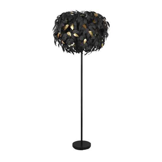 LAMPADAIRE 3 LUMIÈRES Ø 70CM FEUILLES NOIR 2