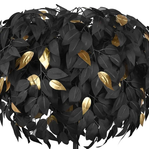LAMPADAIRE 3 LUMIÈRES Ø 70CM FEUILLES NOIR LAMPADAIRE 3 LUMIÈRES Ø 70CM FEUILLES NOIR